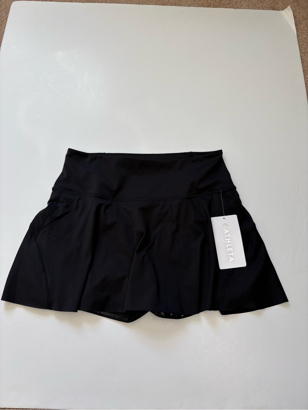 Athleta Ace Tennis Skort 13.5” Black Size Medium New with Tags